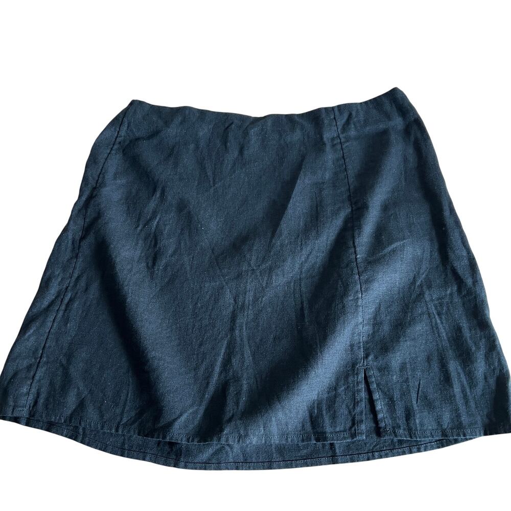 A New Day Women's Black Linen Side Zip Mini Skirt - Size Small - NWT